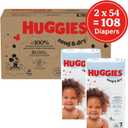 Huggies Size 7 Diapers, Snug & Dry Baby Diapers, Size 7 (41+ lbs), 108 Count (2 Packs of 54)