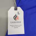 LASLULU Women One Piece Swimsuit Cutout Tie Push Up Bathing Suit Slimming Sexy Swim Suits with Padded Adjustable Straps (Large, Blue)