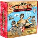 Kangaroo 28 Pack Military Bulk Valentines Day Cards for Kids School Classroom - Includes Envelopes & Stickers, Military Themed Valentines for Class Exchange Card, Valentine Party Favors Gifts for Kids