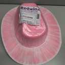 Bedwina Pink Cowgirl Hat for Women & Girls - Felt Western Cowboy Hat with White Trim & Adjustable Chin Strap - Bachelorette, Dress-Up, Rodeo, Costume Accessory, Party Favor, Themed Events (Pink)