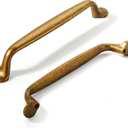 khtumeware Antique Brass Cabinet Pulls,10 Pack 5 inch Kitchen Cabinet pulls Vintage Cabinet Handles. (5" Hole Center)