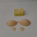 Niidor Strapless Bras for Women Sticky Bra Invisible Backless Bra Nude Beige