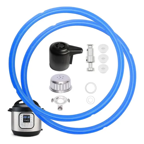 10 PCS InstantPot Accessories for Duo 5, 6 Qt and Duo Plus 6 Qt, Replacement Parts Include Sealing Ring, Steam Release Valve, Anti-Block Shield, Float Valve and Gasket (Blue)