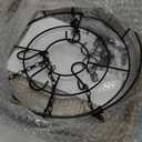 Adjustable Planter Inserts for Large Pots, 12-18" Plant Risers for Inside Pots, Black Stainless Steel Planter Insert with 4Hooks, Chain Pot Fillers for Tall Round Planters to Reduce Soil (1, black)