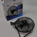 Comfort Zone 9 inch Cradle Fan, 3 Speed Floor or Table Fan with180 Degree Tilt, Metal Construction and Aluminum Blades, Carry Handle, Rubber Feet, Ideal for Bedroom, Workshop, or Garage, Black