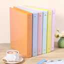 3 Ring Binder - 6 Pack, 1 Inch Binder with 2 Interior Pockets & Clear View Overlay, Large Capacity, Round Ring Binders for Office Supplies, School & Home (6 Colors)