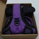 No Pull Dog Harness Adjustable Reflective Oxford Easy Control Medium Large Dog Harness with A Free Heavy Duty 5ft Dog Leash (M (Neck: 14.5"-20.5", Chest: 22"-28"), Purple Harness+Leash)