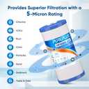 PUREPLUS 5 Micron 10" x 4.5" Whole House Sediment and Carbon Water Filter Replacement Cartridge for GE FXHTC, GXWH40L, GXWH35F, GNWH38S, Culligan RFC-BBSA, WRC25HD, PP10BB-CC, Pentek RFC-BB, 2Pack