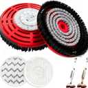 S8201 Replacement Brush Head for Shark Steam Mop Pads S7000/S7001/S7201 Series, 2 Pack Upgraded Mop Pad Replacement Brush Heads Deep Clean Hardwood & Tile Floors and Polishing