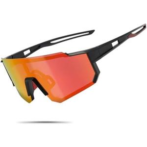Cyxus One-Piece Lens Cycling Running Glasses for Men Women Polarized Sunglasses Lightweight Wraparound Fit for Sport P1178