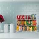 Atlantic Gravity-Fed Compact Single Can Rack - Kitchen Organizer, Durable Steel Construction, 3-level storage capacity, fits most pantries, PN 1002N in galvanized steel (Updated)