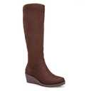Aerosoles Women's Binocular Knee High Boot, Java Stretch Faux Suede, 7.5 Wide