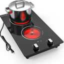 2 Burner Electric Cooktop, 2100W Electric Stove Top Hot Plate 12''