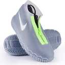 Shiwely Silicone Waterproof Shoe Covers, Upgrade Reusable Overshoes with Zipper, Resistant Rain Boots Non-Slip Washable Protection for Women, Men (XL (Women 11-13, Men 9.5-13), White) 