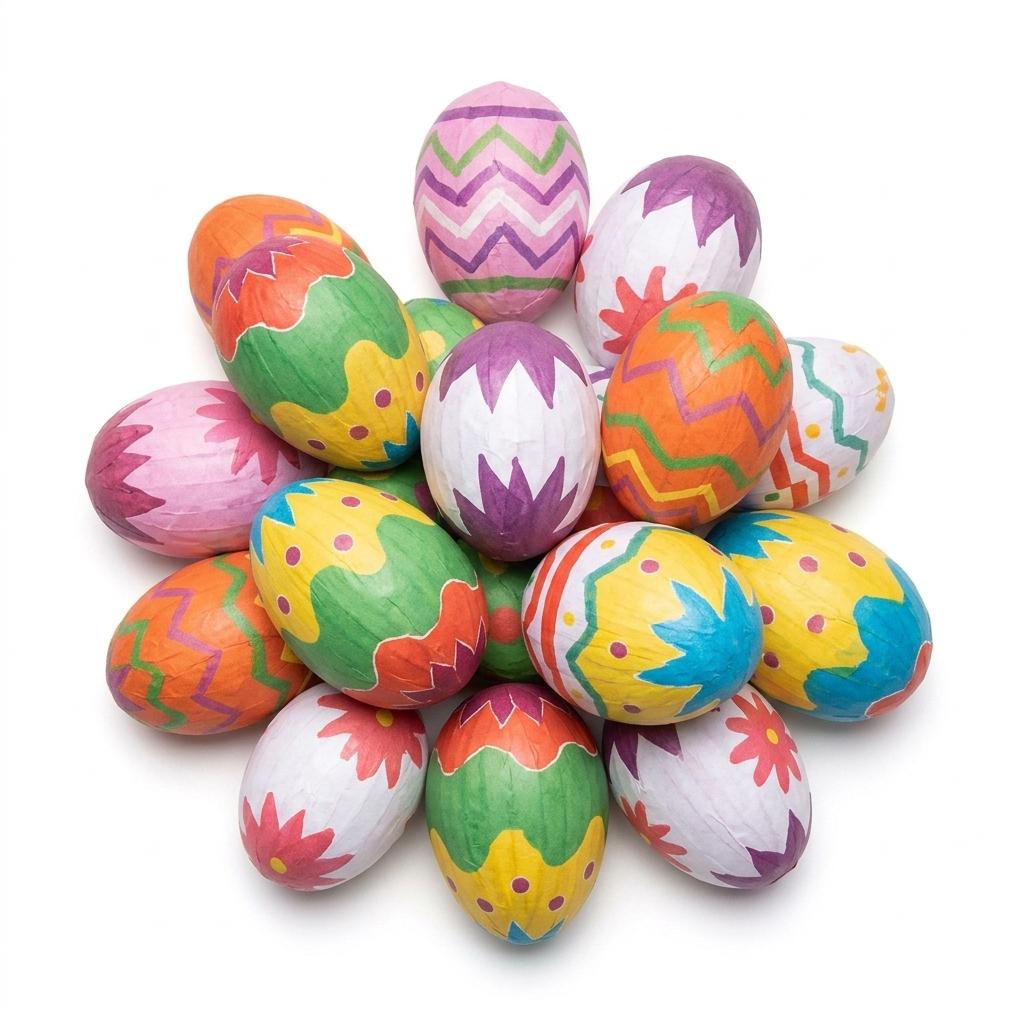 Wenqik 120 Pcs 2.36" Foam Easter Egg for Crafts Small Easter Eggs Artificial Foam Easter Decor for Easter Holiday Game Activities Photo Props Home Supplies(Speckled Style)