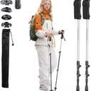 3K Carbon Fiber Trekking Poles - Collapsible, Lightweight Yet Sturdy Hiking Poles with EVA Grip, for Men & Women Hikers