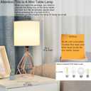 COTULIN Rose Gold Bedside Table Lamp,Modern Small Desk Lamp with TC Fabric Shade Geometric Metal Base for Kids Living Room Bedroom Nightstand