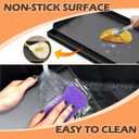 Universal Nonstick Cast Iron Griddle for Gas & Charcoal Grills & Stove Top, Thickened 25" x 16" Flat Top Grill Griddle Plate with Extra High Sidewalls, Grease Groove & Handles, for Camping