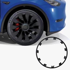 Rim Protector Ring for 21" Model Y berturbine Wheels (2020-2024), ABS Rim Guard Trim to Prevent Curb Rash, Tesla Accessories, Single Piece, Matte Black