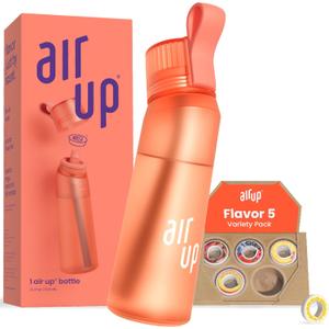 Air Up Water Bottle (22 Oz) For School, Sports, Gym | Includes 5 Scent Pods & Straw | Flavored Bottle In Orange Also For Kids, Boys, Girls | No Calories, Sugar-free And Suitable For Carbonation (22.1 Ounces)
