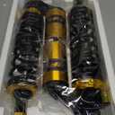 GZYF Pair 320mm Universal Motorcycle Rear Air Shock Absorbers Adjustable Go Kart Suspension for HONDA for Suzuki for Kawasaki for Yamaha ATV Go Kart Quad Dirt Sport Bikes Black & Gold