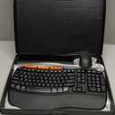 Ergonomic Wireless Keyboard and Mouse Combo, 2.4G Full Size Wave Key Board with Cushioned Palm Rest, Natural Typing, 3 DPI Adjustable Mouse, USB-A & C for Computer/Laptop/Mac/Tablet  Sablute