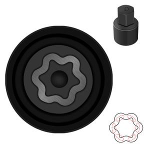 D-Wheel Locking Nut Key Compatible with Toyota Models, Lexus, Tacoma, Wheel Lock Nut Socket Adapter, Anti-Theft Lug Removal Tool, Socket Remover Hand Repair Tool