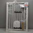 Babelio 36" Tall Auto Close Baby Gate with Small Cat Door, 29-43" Metal Cat Gate for Doorway, Stairs, House. Easy Walk Thru Dog Gate with pet Door, Includes 4 Wall Cups and 3 Extension Pieces, White