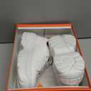 LUCKY STEP Women Chunky Platform Dad Colorblock White Neon Green Fuchsia Hologram Silver Casual Lace-Up Walking Sneakers (8.5)