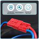 16 Pcs 50A Battery Quick Connect/Disconnect Plug Kit, Compatible with 6-12AWG Battery Cables, 12-36V Universal Connector for Car, Winch, Trailer