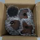 6 Inches Round Solid Wood Furniture Legs Set of 4, Brown Wooden Replacement Feet with Threaded 5/16'' Hanger Bolts for Sofa, Couch, Armchair, Cabinet, TV Stand, Ottoman and Dresser