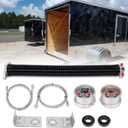 TSAP660 Ramp Door Spring Kit for 6' Wide Cargo Trailer - 60 lb Torsion Spring Repair Assembly with Cables and Drums - Replacement Rear Ramp Door Assist System for Cargo Enclosed Trailers