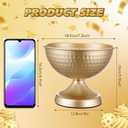 4 Pcs Gold Urn Vases for Centerpieces 6 Inch Hammered Compote Bowl Vases Set for Wedding Vintage Metal Vase Table Decoration with Anti-Slip Mat for Christmas Anniversary Party