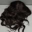 NAYOO Long Dark Brown Wavy Wig for Women 26 Inch Middle Part Curly Wavy Wig Natural Looking Synthetic Heat Resistant Fiber for Daily Party Use(26 Inch Dark Brown)