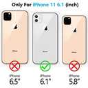 Compatible with iPhone 11 Waterproof Case, Built-in Screen Protector Full-Body Rugged Bumper Sealed Cover Shockproof Dustproof Waterproof Case for iPhone 11 6.1 Inch (Black/Clear)