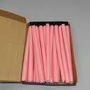 10 inch Cone-Shaped Candle, Set of 24 Smoke-Free, drip Free Wax, Long Burning, Used for Home Decoration, Churches, Celebrations, Parties (Pink)
