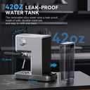XIXUBX Espresso Machine 20 Bar with Milk Frother, Stainless Steel Coffee Maker with 42 oz Removable Water Tank for Cappuccino, Latte&Cold Brew, Home&Office, Silver