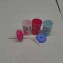 REDUCE GoGo's Kids Portable Tumbler Cups with Lids and Spill-Proof Straws - 3 Pack of Stackable 12 oz