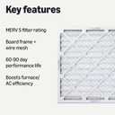 Amazon Basics MERV 5 AC Furnace Air Filter, 20x20x1 inches, 6-Pack (Actual size: 19.75" x 19.75" x 0.75")