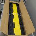 Happybuy 3 Pack of 2 Channel 11000lbs per Axle Capacity Protective Wire Cord Ramp Driveway Rubber Traffic Speed Bumps Cable Protector