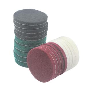 5 Inch Mixed Grit Drill Brush Scrubber Scouring Pads, 5 Pcs Hook & Loop Power Scrubber Scour for Rotary Tools, Random Orbital Sander (180#/400#/800#/1200#)