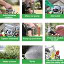 1Gal Stainless Steel Pump Up Sprayer Reinforced Hose, Hand Pump Sprayer with Pressure Gauge&Safety Valve, Adjustable Nozzle Suitable for Gardening (1 Gallon)