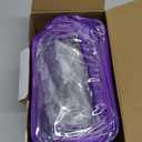 16 Pieces Clear Makeup Bag PVC Zippered Clear Toiletry Carry Pouch Portable Cosmetics Bag Waterproof Makeup Bag Vinyl Plastic Organizer Case for Travel Vacation Bathroom (Purple-M)