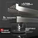 WEBANG 24 Inch Linear Shower Drain Rectangular Floor Drain with Accessories Square Hole Pattern Cover Grate Removable SUS304 Stainless Steel CUPC Certified Brushed Nickel