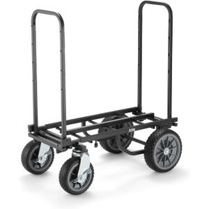 On-Stage UTC5500 All-Terrain Utility Cart (Rolling Dolly Handcart, Heavy-Duty Transportation, Load in and Load Out Equipment, Adjustable Length, Treaded Wheels and Locking Casters, Black Finish)