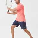 Men's Athletic T-Shirts Moisture Wicking Cool Running Short Sleeve Tee Gym Tennis Workout Hiking Cationic (XXL)