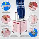 MACOPRO Folding Utility Cart Portable Rolling Crate Handcart Shopping Trolley Collapsible Tool Box, with Lid, Basket on 4 Rotate Wheels, for Grocery, Shopping, Office, Teacher (Pink)