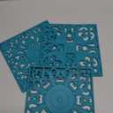 Silicone Trivets Mats for Hot Pots and Pans, Square Microwave Non Slip Mat for Table or Counter, Multi-Use Carved Hot Pads and Mats, Heat Resistant Big Teapot Coaster Set of 3 Teal