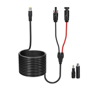 Solar to DC 8mm Cable, 14AWG 20FT Solar Panel Connector to DC7909 Male Connector Cable for Solar Generator Portable Power Station (20FT)