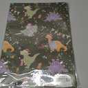 2 x RiukRaiu Dinosaur Christmas Wrapping Paper for Kids Adults - Green Xmas Gift Wrap Santa Hat T-Rex Trees Candy Canes Colorful Flags Stars Snowflakes for Holiday Party - 4 Jumbo Sheets, 40 x 28 Inches Each